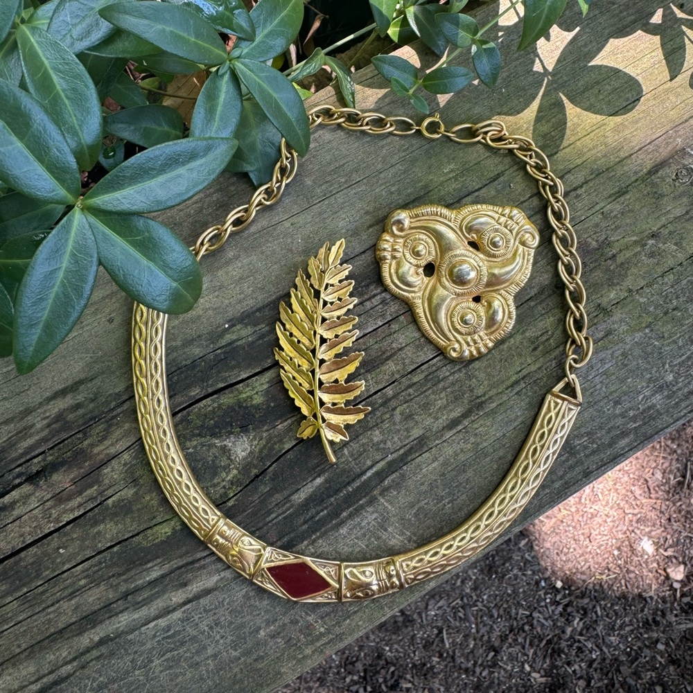 Metropolitan Museum of Art MMA Etruscan Egyptian Revival Necklace Brooch